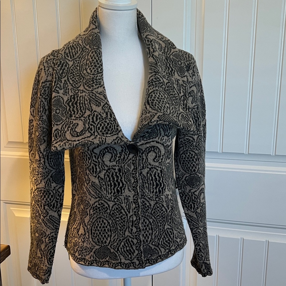 Vintage Made in‎ Italy Wool Blend Sweater Mary S Boho Artisan Knit Cardigan